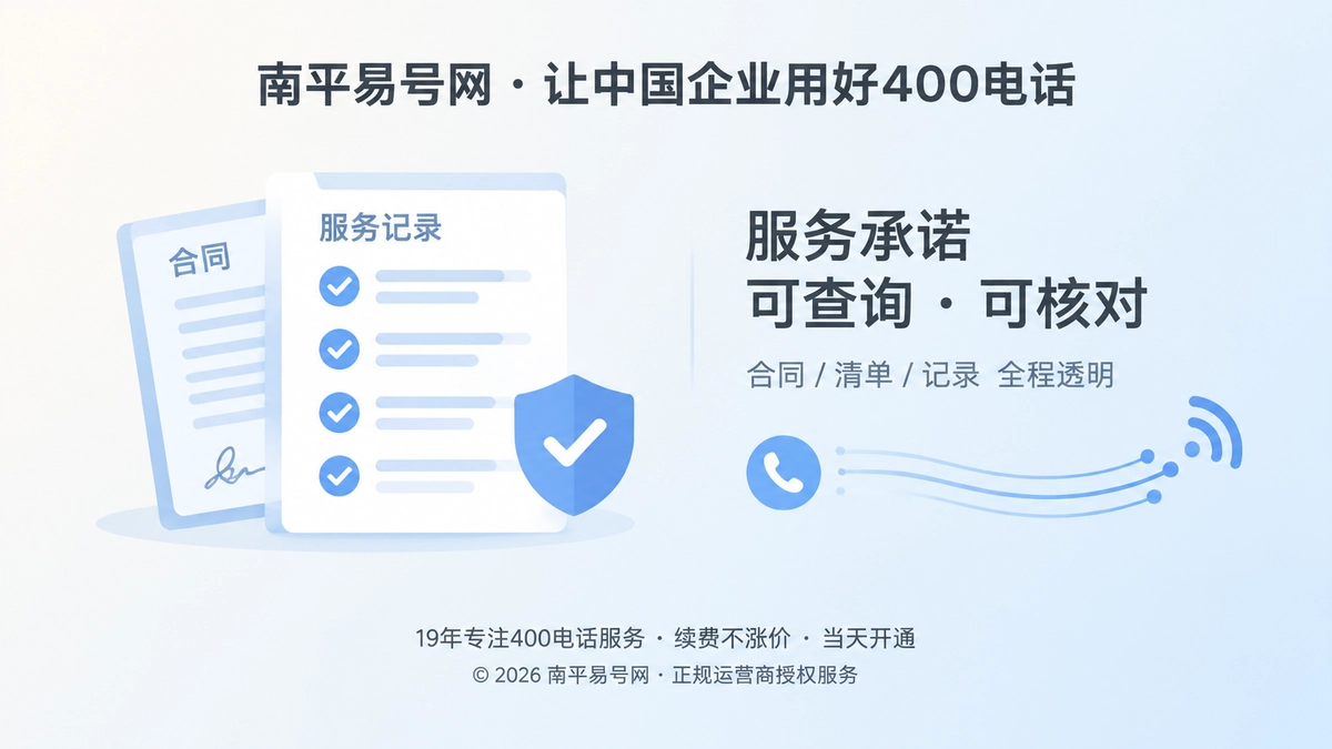 2026年400电话诚实守信新标准：服务承诺有据可查